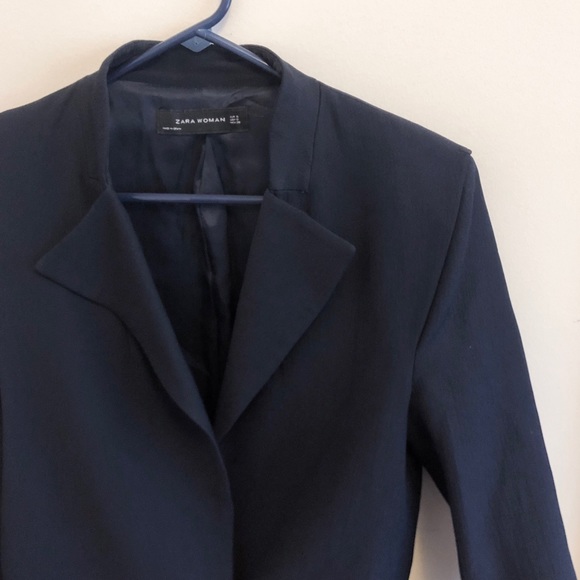 ZARA Navy Blazer with Gold Buttons - Picture 5 of 7